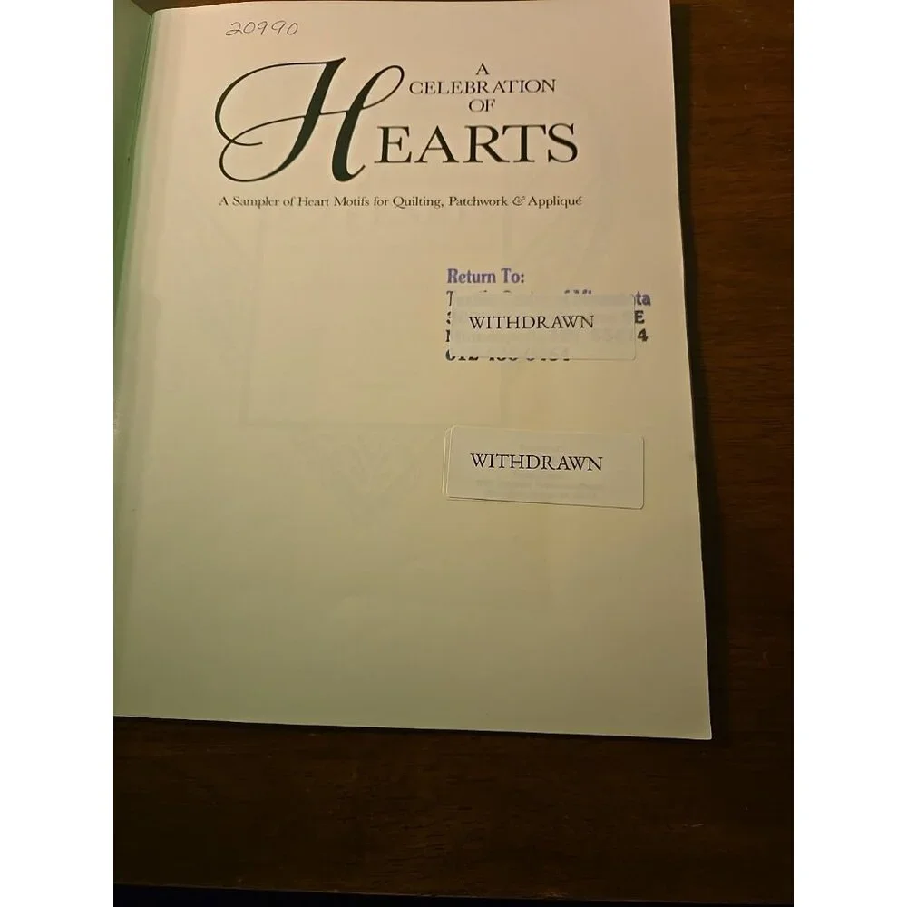Celebration of Hearts: A Sampler of Heart Motifs for Quilting, Patchwork and...